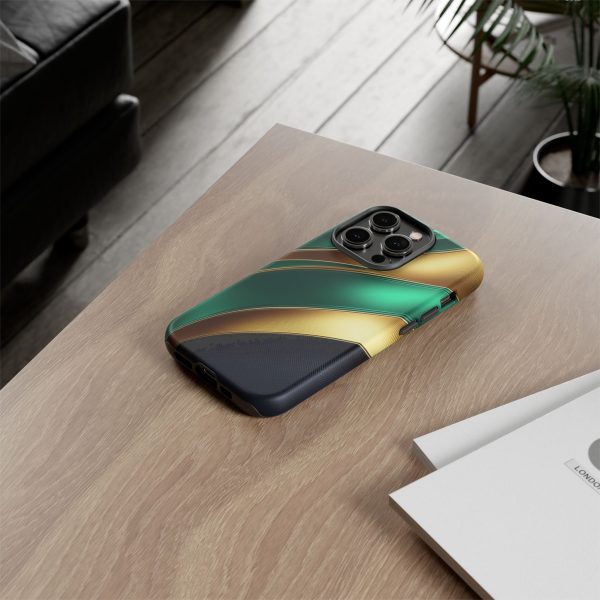 Green and Gold iPhone | Samsung | Samsung Galaxy | Google Pixel - Cell Phone Tough Cases - Image 104