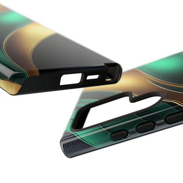 Green and Gold iPhone | Samsung | Samsung Galaxy | Google Pixel - Cell Phone Tough Cases - Image 207