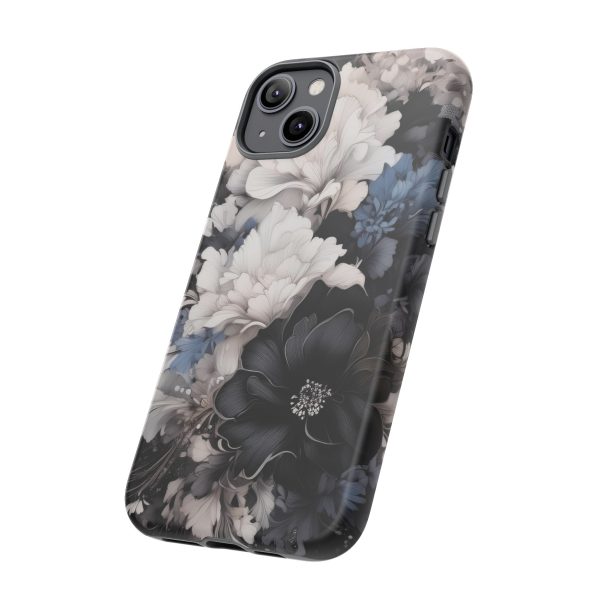 Black and White Flowers iPhone | Samsung | Samsung Galaxy | Google Pixel - Cell Phone Tough Cases - Image 110