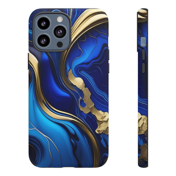 Royal Blue and Gold iPhone | Samsung | Samsung Galaxy | Google Pixel - Cell Phone Tough Cases - Image 47