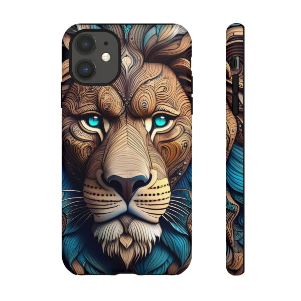 Wood Lion Art iPhone | Google Pixel - Cell Phone Tough Cases - Image 14