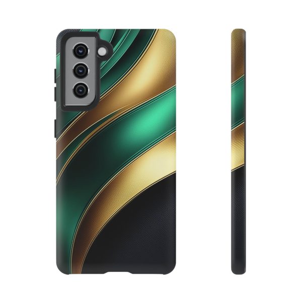 Green and Gold iPhone | Samsung | Samsung Galaxy | Google Pixel - Cell Phone Tough Cases - Image 51