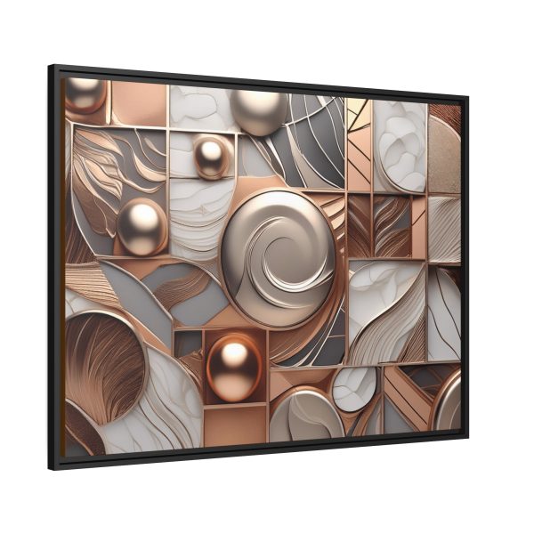 Neutral Colors Abstract Matte Canvas, Black Frame - Image 34