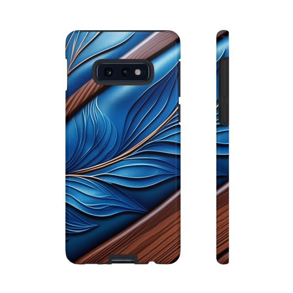 Blue Leather iPhone | Samsung | Samsung Galaxy | Google Pixel - Cell Phone Tough Cases - Image 13