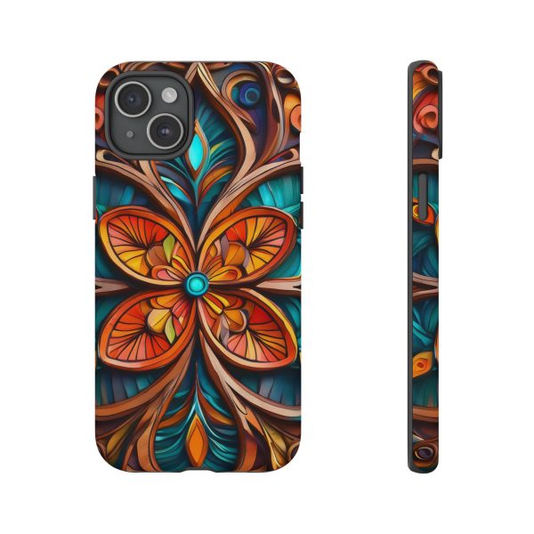 Wood Grain Flower iPhone | Samsung | Samsung Galaxy | Google Pixel - Cell Phone Tough Cases - Image 170