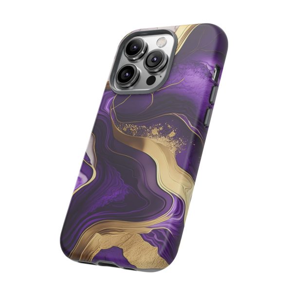 Purple and Gold iPhone | Samsung | Samsung Galaxy | Google Pixel - Cell Phone Tough Cases - Image 102