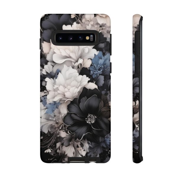 Black and White Flowers iPhone | Samsung | Samsung Galaxy | Google Pixel - Cell Phone Tough Cases - Image 16