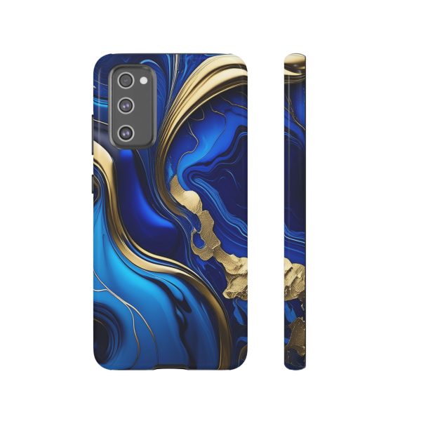 Royal Blue and Gold iPhone | Samsung | Samsung Galaxy | Google Pixel - Cell Phone Tough Cases - Image 69