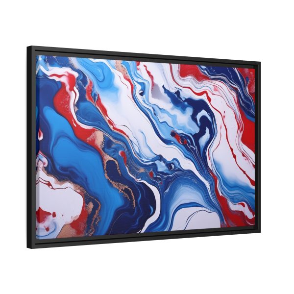 Red White and Blue TS3 Marble Matte Canvas, Black Frame - Image 22