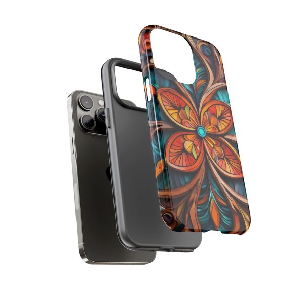 Wood Grain Flower iPhone | Samsung | Samsung Galaxy | Google Pixel - Cell Phone Tough Cases - Image 115