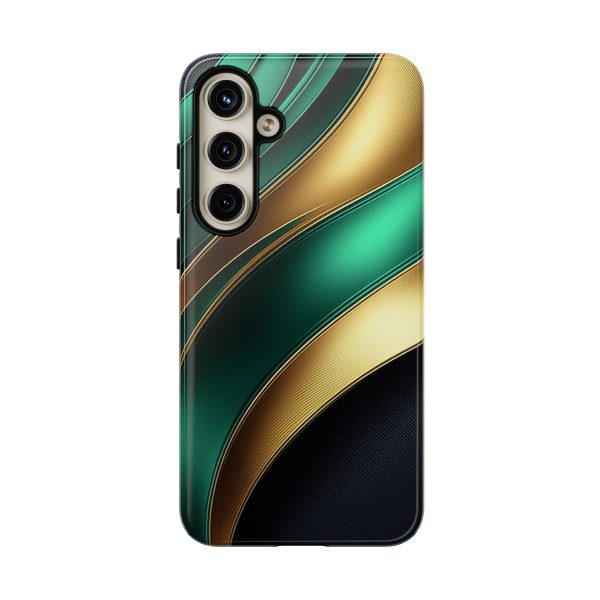 Green and Gold iPhone | Samsung | Samsung Galaxy | Google Pixel - Cell Phone Tough Cases - Image 195