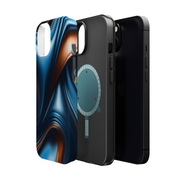 Teal Carbon Custom Magnetic Tough Case for iPhone - Dual Layer Protection with MagSafe® Compatibility - Matte or Glossy Finish - Image 47