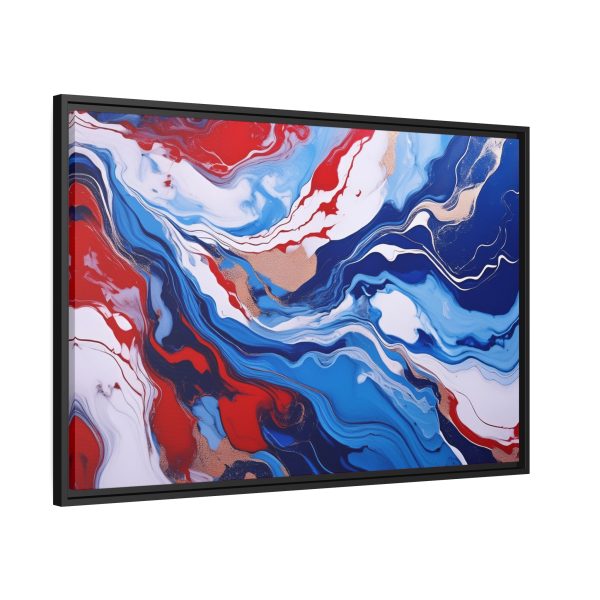 Red White and Blue TS2 Marble Matte Canvas, Black Frame - Image 30