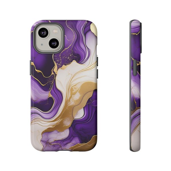 Purple and Gold 2 iPhone | Samsung | Samsung Galaxy | Google Pixel - Cell Phone Tough Cases - Image 93