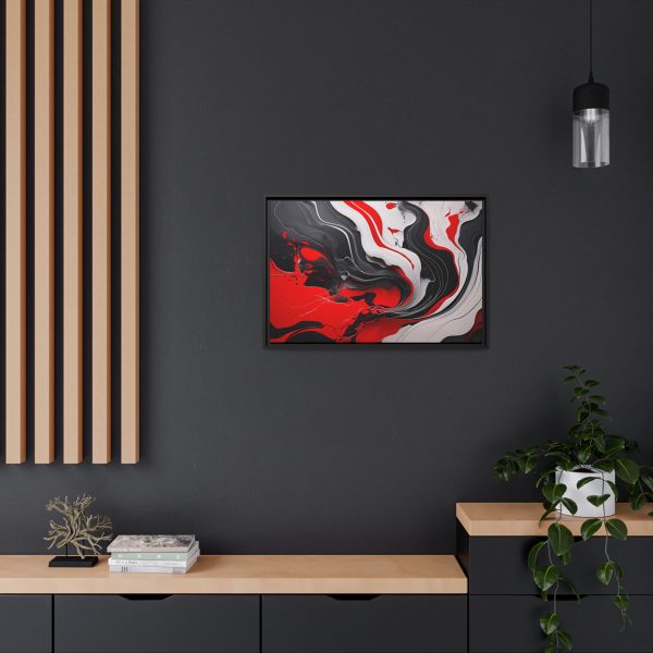 Red and Black Abstract 1 Matte Canvas, Black Frame - Image 24