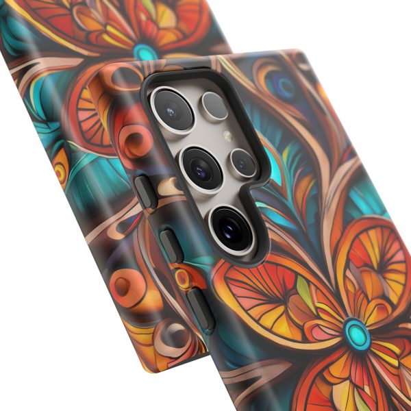 Wood Grain Flower iPhone | Samsung | Samsung Galaxy | Google Pixel - Cell Phone Tough Cases - Image 211