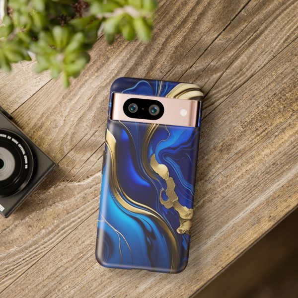 Royal Blue and Gold iPhone | Samsung | Samsung Galaxy | Google Pixel - Cell Phone Tough Cases - Image 234