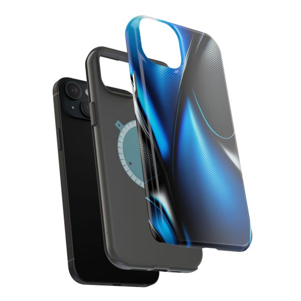 Blue Carbon Custom Magnetic Tough Case for iPhone - Dual Layer Protection with MagSafe® Compatibility - Matte or Glossy Finish - Image 102