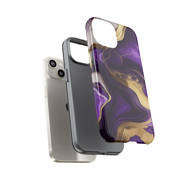 Purple and Gold iPhone | Samsung | Samsung Galaxy | Google Pixel - Cell Phone Tough Cases - Image 91