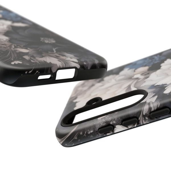 Black and White Flowers iPhone | Samsung | Samsung Galaxy | Google Pixel - Cell Phone Tough Cases - Image 202