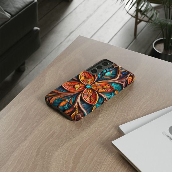 Wood Grain Flower iPhone | Samsung | Samsung Galaxy | Google Pixel - Cell Phone Tough Cases - Image 80