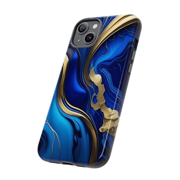 Royal Blue and Gold iPhone | Samsung | Samsung Galaxy | Google Pixel - Cell Phone Tough Cases - Image 106