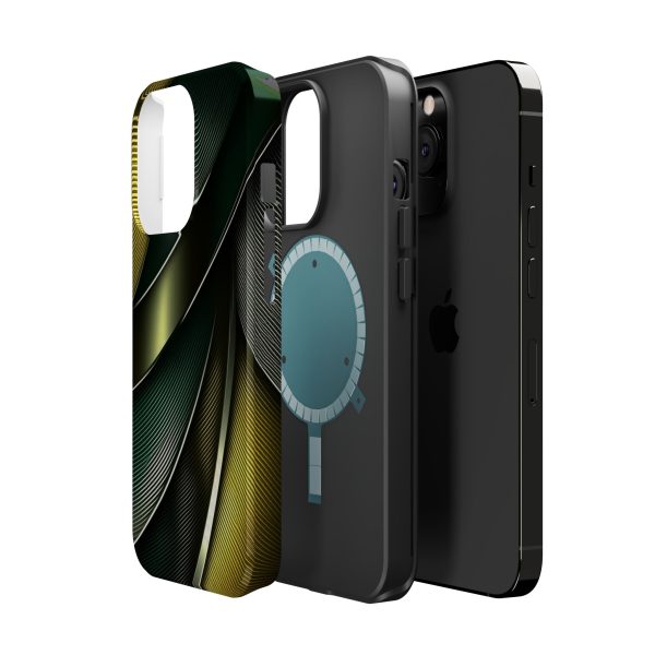 Green and Yellow Carbon Custom Magnetic Tough Case for iPhone - Dual Layer Protection with MagSafe® Compatibility - Matte or Glossy Finish - Image 62