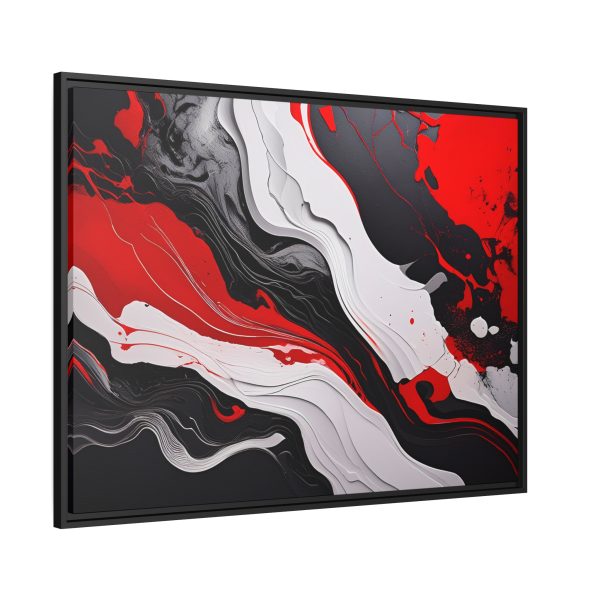 Red and Black Abstract 3 Matte Canvas, Black Frame - Image 34