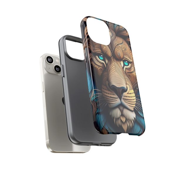 Wood Lion Art iPhone | Google Pixel - Cell Phone Tough Cases - Image 47