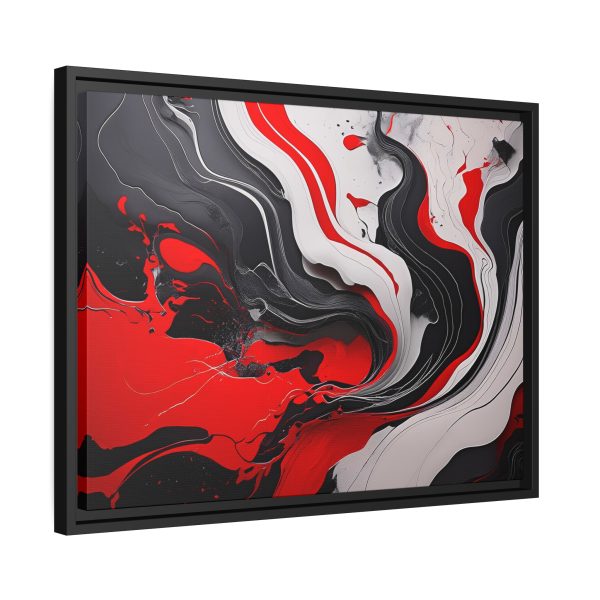 Red and Black Abstract 1 Matte Canvas, Black Frame - Image 18