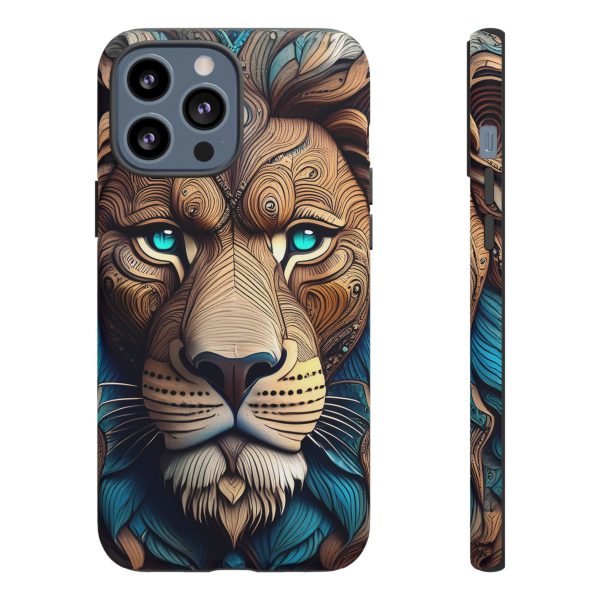 Wood Lion Art iPhone | Google Pixel - Cell Phone Tough Cases - Image 35