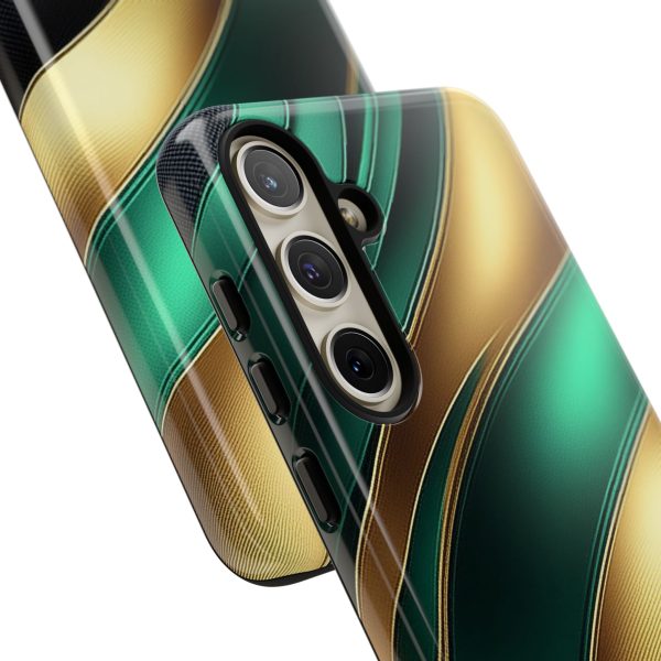 Green and Gold iPhone | Samsung | Samsung Galaxy | Google Pixel - Cell Phone Tough Cases - Image 196