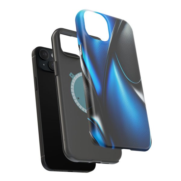 Blue Carbon Custom Magnetic Tough Case for iPhone - Dual Layer Protection with MagSafe® Compatibility - Matte or Glossy Finish - Image 107