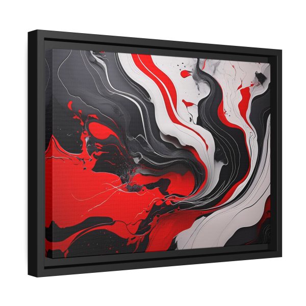 Red and Black Abstract 1 Matte Canvas, Black Frame - Image 10