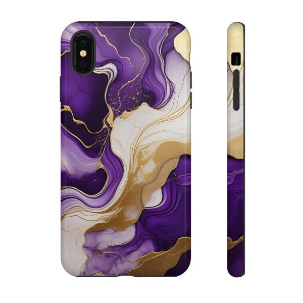 Purple and Gold 2 iPhone | Samsung | Samsung Galaxy | Google Pixel - Cell Phone Tough Cases - Image 11