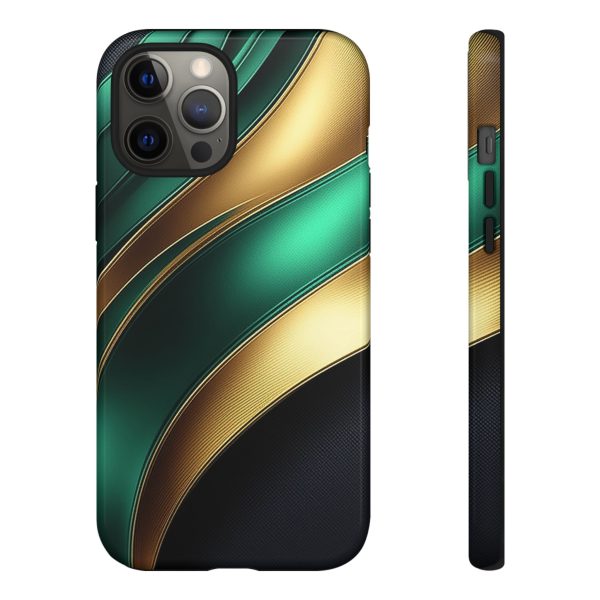 Green and Gold iPhone | Samsung | Samsung Galaxy | Google Pixel - Cell Phone Tough Cases - Image 35