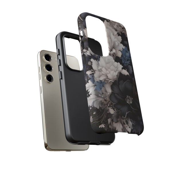 Black and White Flowers iPhone | Samsung | Samsung Galaxy | Google Pixel - Cell Phone Tough Cases - Image 127