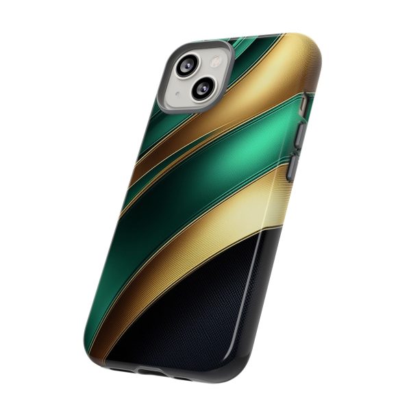 Green and Gold iPhone | Samsung | Samsung Galaxy | Google Pixel - Cell Phone Tough Cases - Image 90