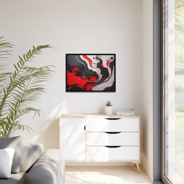 Red and Black Abstract 1 Matte Canvas, Black Frame - Image 27