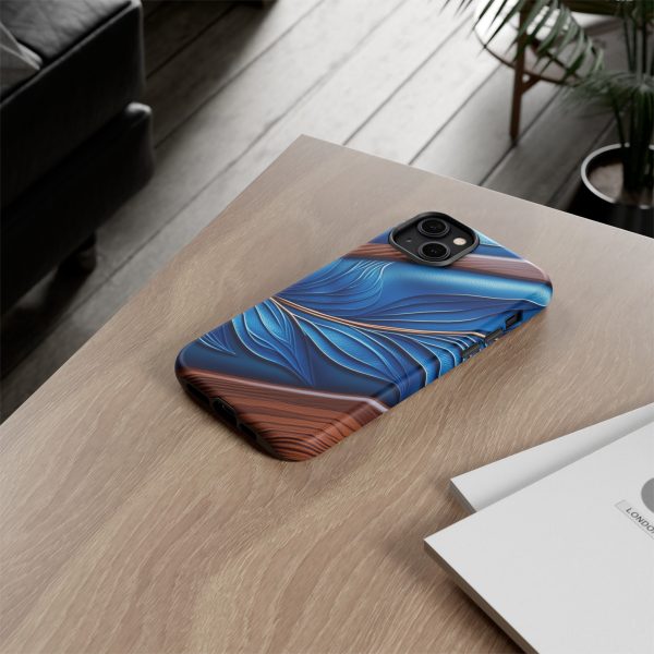 Blue Leather iPhone | Samsung | Samsung Galaxy | Google Pixel - Cell Phone Tough Cases - Image 109