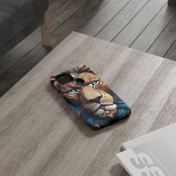 Wood Lion Art iPhone | Google Pixel - Cell Phone Tough Cases - Image 40