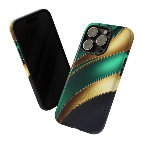 Green and Gold iPhone | Samsung | Samsung Galaxy | Google Pixel - Cell Phone Tough Cases - Image 174