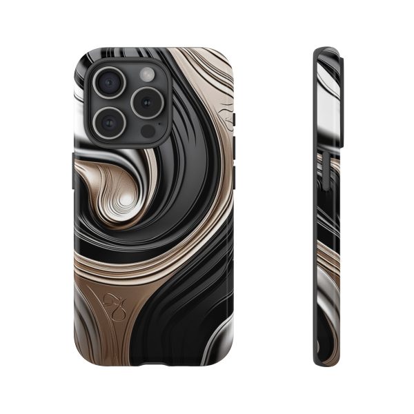 Black and Gold iPhone | Samsung | Samsung Galaxy | Google Pixel - Cell Phone Tough Cases - Image 173