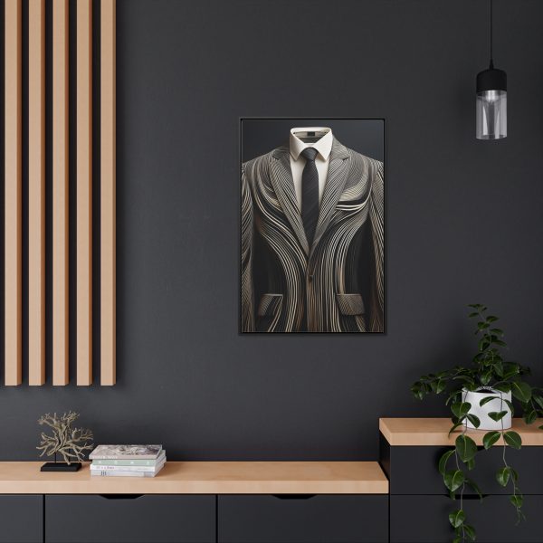 Black Suit Abstract Gallery Canvas Wraps, Vertical Frame - Image 35