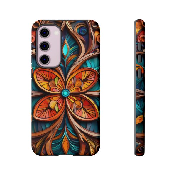 Wood Grain Flower iPhone | Samsung | Samsung Galaxy | Google Pixel - Cell Phone Tough Cases - Image 133