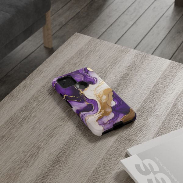 Purple and Gold 2 iPhone | Samsung | Samsung Galaxy | Google Pixel - Cell Phone Tough Cases - Image 64