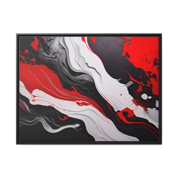 Red and Black Abstract 3 Matte Canvas, Black Frame - Image 33