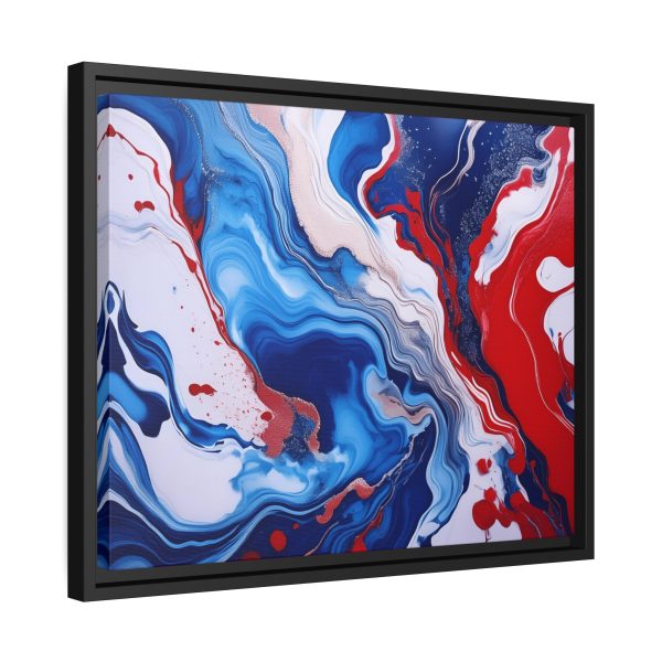 Red White and Blue TS1 Marble Matte Canvas, Black Frame - Image 14