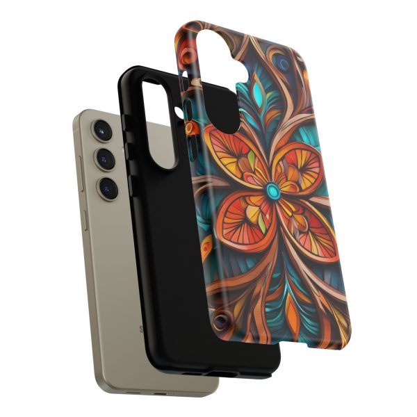 Wood Grain Flower iPhone | Samsung | Samsung Galaxy | Google Pixel - Cell Phone Tough Cases - Image 193