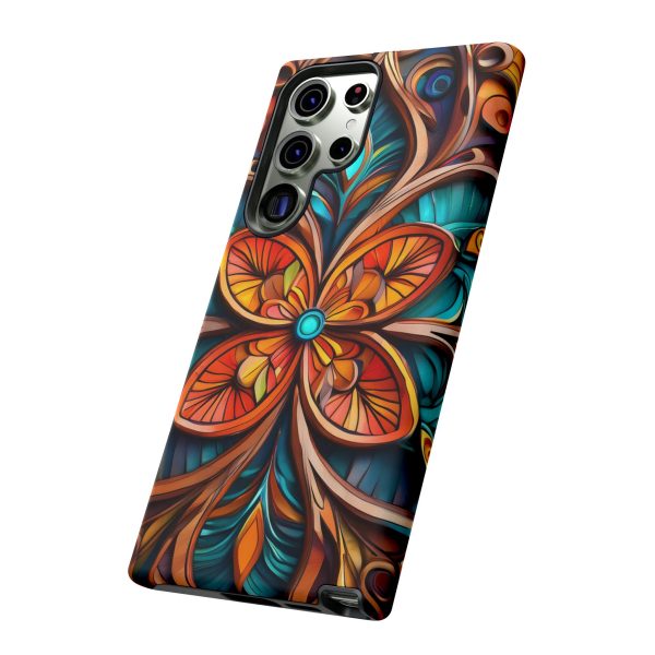 Wood Grain Flower iPhone | Samsung | Samsung Galaxy | Google Pixel - Cell Phone Tough Cases - Image 142